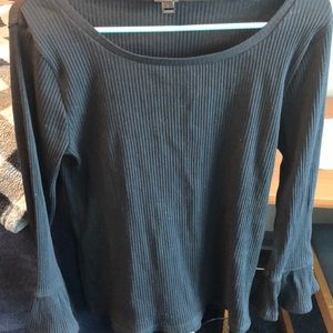 J Crew black quarter sleeved